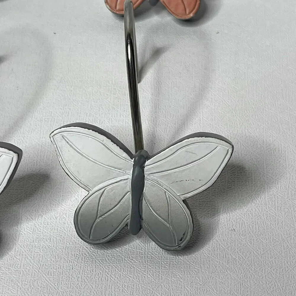 Set Of 12 Lisa Audit Butterfly Shower Curtain Hooks